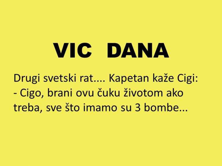 Rezultat slika za VIC DANA: Ciga brani domovinu